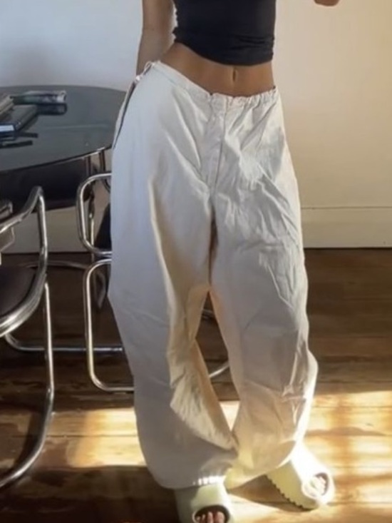 Iets Frans Pants - White Parachute Pants